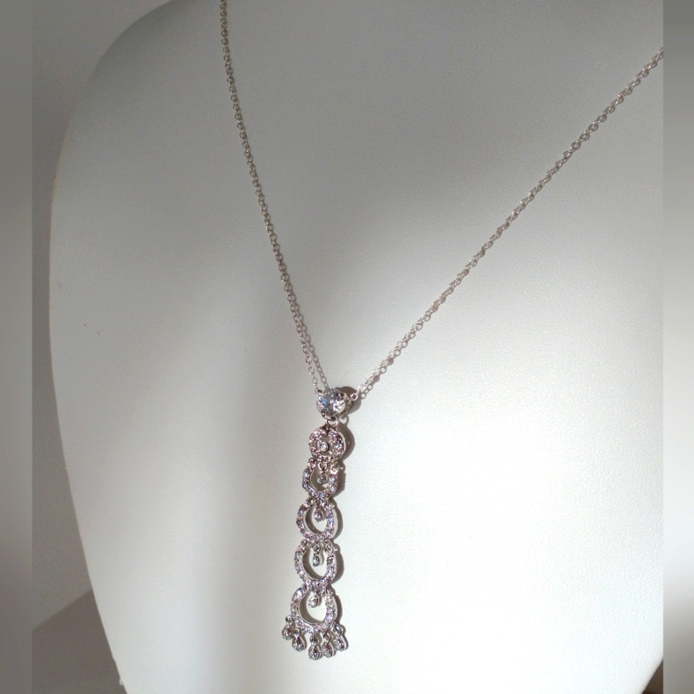 Gorgeous Chandelier CZ necklace